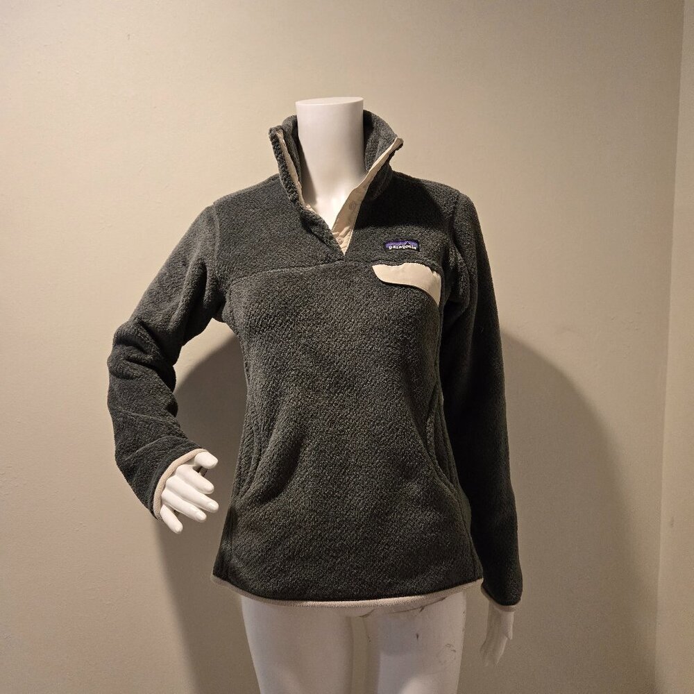 Patagonia Re-Tool Snap-T Pullover Fleece Jacket Charcoal Gray S